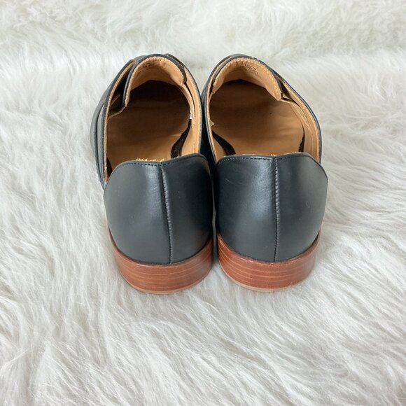 Nisolo Black Leather Emma D'Orsay Oxford Slip On Loafer 10 - Picture 3 of 7